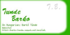 tunde barko business card