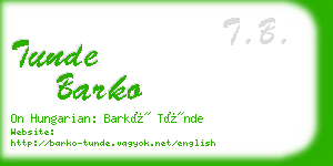 tunde barko business card